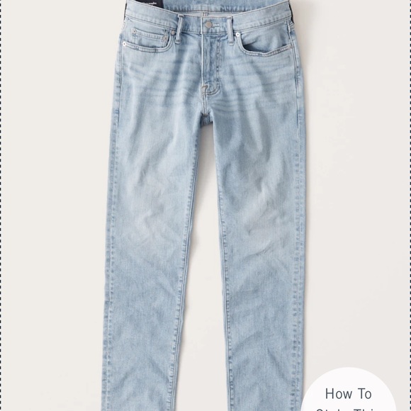 Abercrombie & Fitch Other - Abercrombie & Fitch Langdon Slim light wash stretch jeans 28x32